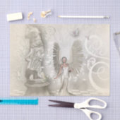 Schöne Fee mit Schmetterlingen Seidenpapier (Handwerk)