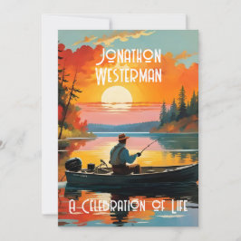 Schöne Feier des Lebens im Fischfang Einladung