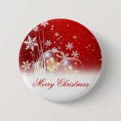 Schöne feierliche "Frohe Weihnachten" Illustration Button (Vorderseite)