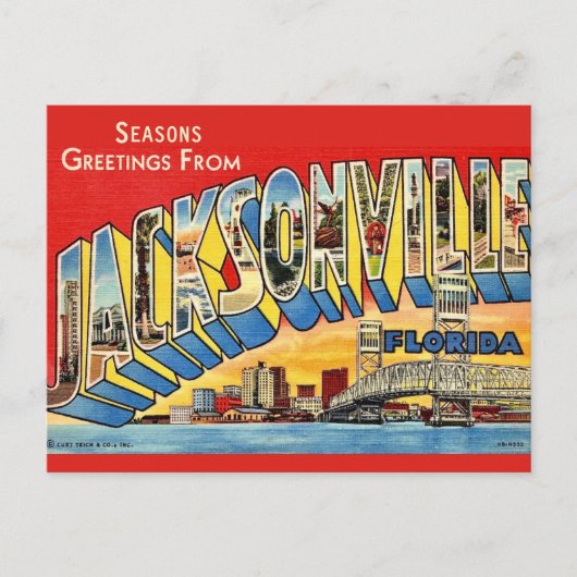 Schöne Feiertage Jacksonville Postkarte (Vorderseite)