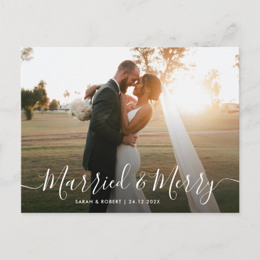 Schöne Feiertagsankündigung Postkarte (Vorderseite)