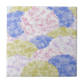 Schöne Felder von Hydrangeas Fliese (Vorderseite)