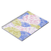 Schöne Felder von Hydrangeas Notizblock (Linke Seite)