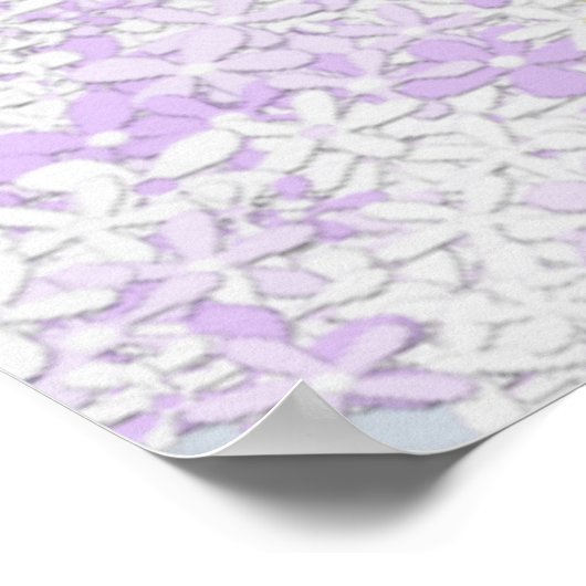 Schöne Felder von Hydrangeas Poster (Ecke)