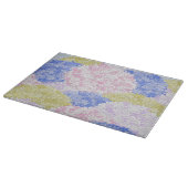 Schöne Felder von Hydrangeas Schneidebrett (Ecke)