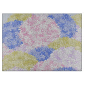 Schöne Felder von Hydrangeas Schneidebrett (Vorderseite)