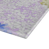 Schöne Felder von Hydrangeas Schneidebrett (Ecke)