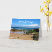 Schöne Felsen auf der Maui Beach Grußkarte Karte (Gelbe Blume)