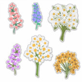 Schöne Felt Look Blume Bouquets Daisies Aufkleber (Vorderseite)