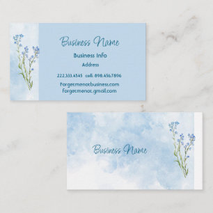 Schöne feminine florale Vergissmeinnicht-Blume Visitenkarte