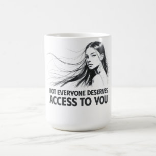 Schöne Feminine Line Kunst - Wer verdient Sie Kaffeetasse