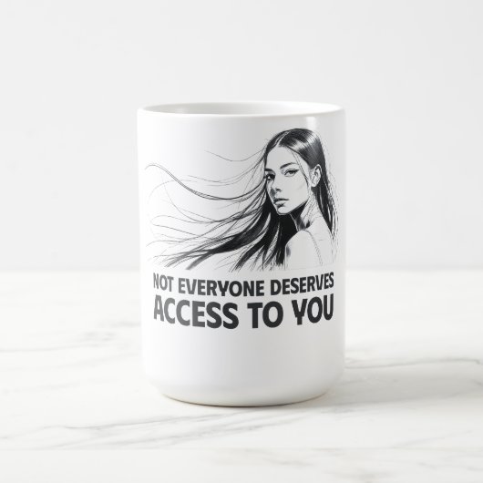 Schöne Feminine Line Kunst - Wer verdient Sie Kaffeetasse (Mittel)