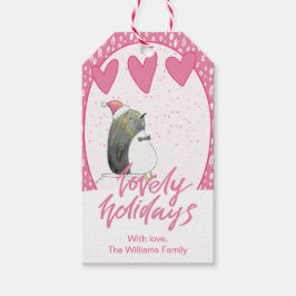 Schöne Ferien | Niedliche Penguin Weihnachten Geschenkanhänger