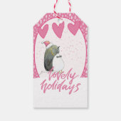 Schöne Ferien | Niedliche Penguin Weihnachten Geschenkanhänger (Rückseite)
