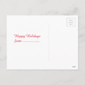 Schöne Ferien Santa Claus Katze Feiertagspostkarte (Rückseite)