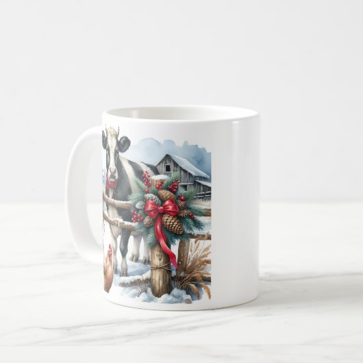 Schöne Ferienkuh mit Kardinal Personalisiert Kaffeetasse (Vorderseite Links)