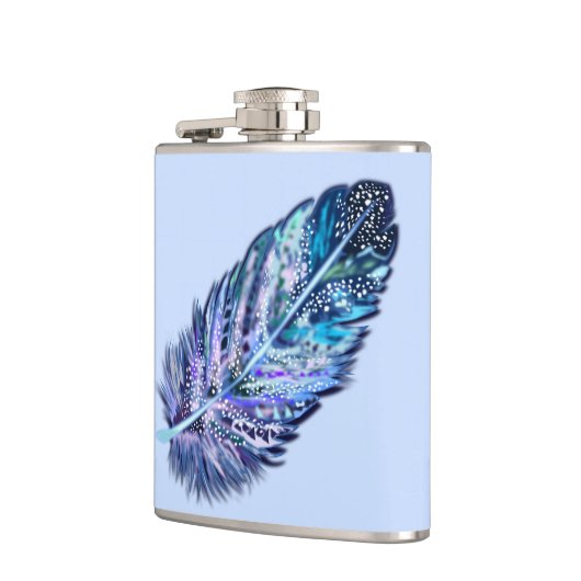 Schöne Fether - Wählen Sie Ihre Farben Flachmann (Links)