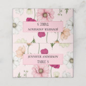 Schöne Field-Blume Hochzeit Platzkarten (Außenseite Aufgefaltet)