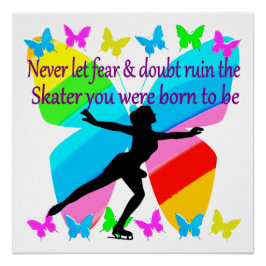 SCHÖNE FIGURE SKATER INSPIRATIONAL QUOTE DESIGN POSTER