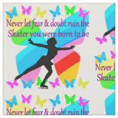 SCHÖNE FIGURE SKATER INSPIRATIONAL QUOTE DESIGN STOFF (Nahaufnahme)