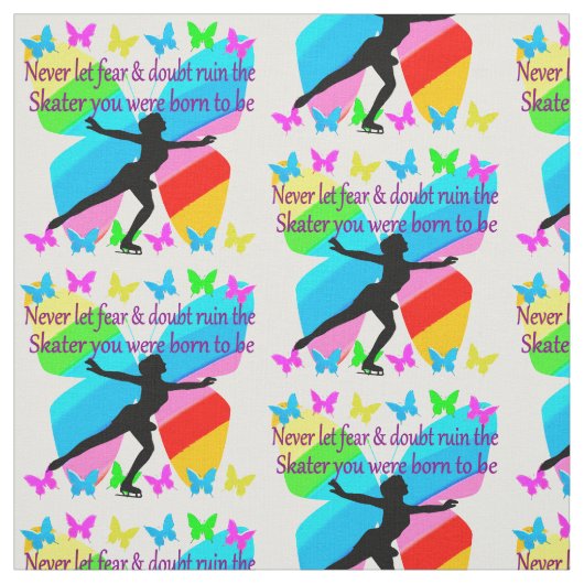 SCHÖNE FIGURE SKATER INSPIRATIONAL QUOTE DESIGN STOFF (Muster)