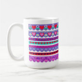 Schöne Filz-Style-Valentinstag-Grenzen Kaffeetasse (Links)