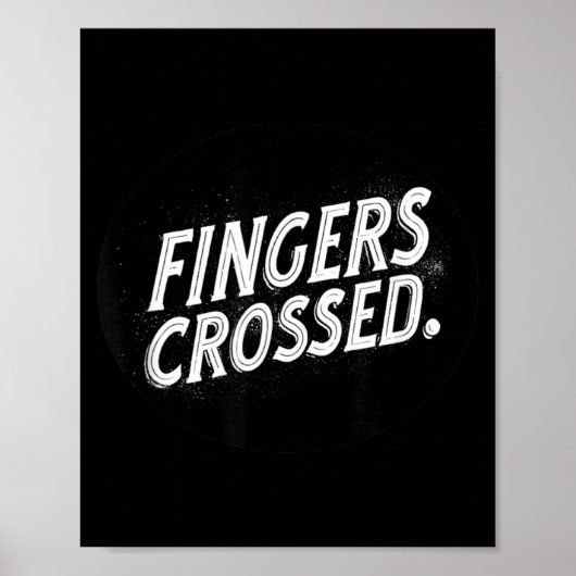 Schöne Finger Gekreuzte Sprachstempel Poster (Vorne)