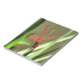 Schöne Firecracker Dragonfly Akryllische Malerei Notizblock (Rotiert)