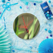 Schöne Firecracker Dragonfly Akryllische Malerei Pappteller (Party)