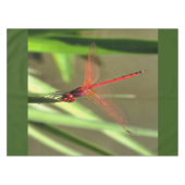 Schöne Firecracker Dragonfly Akryllische Malerei Tischdecke (Vorderseite (Horizontal))