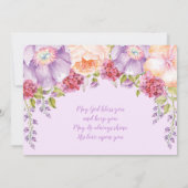 Schöne First-Heilige Kommune Lila Gold Floral Einladung (Rückseite)