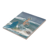 Schöne Fische des Meeres Fliese (Seite)