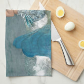 Schöne Fische des Meeres Geschirrtuch (Viertel Falte)