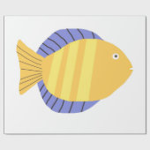schöne Fischmalerei Geschenkpapier (Flach)