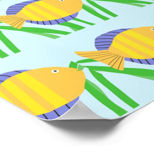 schöne Fischmalerei Poster (Ecke)