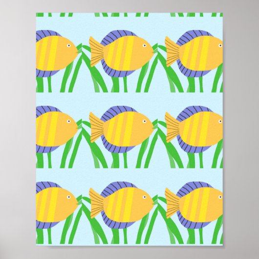 schöne Fischmalerei Poster (Vorne)