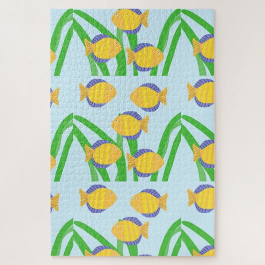 schöne Fischmalerei Puzzle (Vertikal)