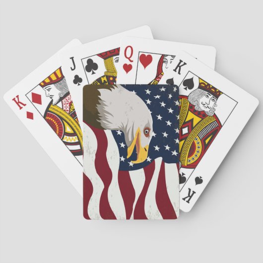 Schöne Flagge Eagle & USA Spielkarten (Rückseite)