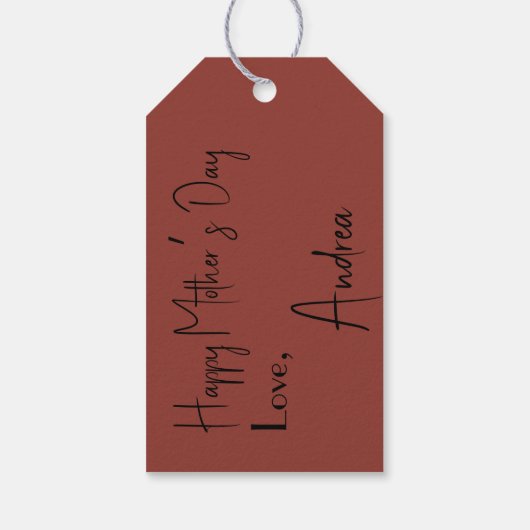 Schöne Flamenco Tänzerin Blumenmüttertag Geschenkanhänger (Rückseite)