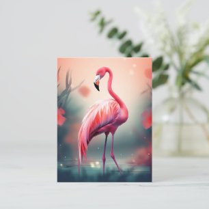 Schöne Flamingo AI generiert Postkarte