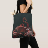 SCHÖNE FLAMINGO AUF DUNKELHINTERGRUND TASCHE (Von Nahem)