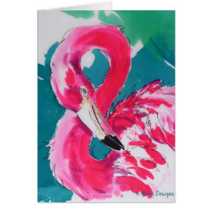 Schöne Flamingo Bird TropicalArt Print