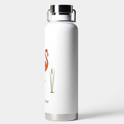 Schöne Flamingo Wasserflasche Trinkflasche (Rückseite)