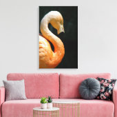 Schöne Flamingo Wrapped Canvas! Leinwanddruck (Insitu (Wohnzimmer))