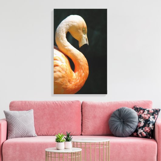 Schöne Flamingo Wrapped Canvas! Leinwanddruck (Insitu (Wohnzimmer))