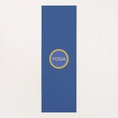 Schöne Flamingos auf blau Yogamatte (Rückseite)