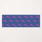 Schöne Flamingos auf blau Yogamatte (Vorderseite (Horizontal))
