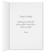 Schöne Flamingos auf der Beach Birthday Card (Innen (Rechts))