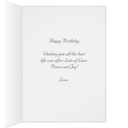 Schöne Flamingos auf der Beach Birthday Card (Innen (Rechts))