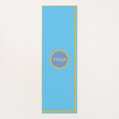 Schöne Flamingos auf hellblau Yogamatte (Rückseite)